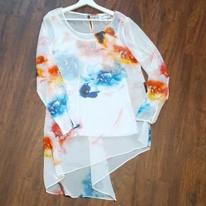 Joseph Ribkoff Watercolors Layered Top